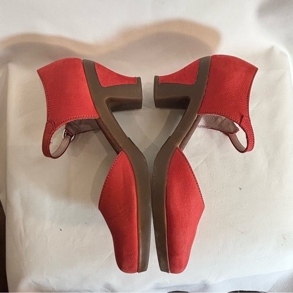 EL NATURALISTA Sz 38 Mary Jane Shoes Sandals Chunky Heels Leather Rounded Toe - Picture 5 of 16